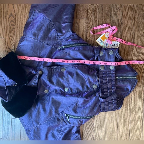 NILS Vintage Iridescent Metallic Purple Cropped Ski Jacket - Picture 16 of 16